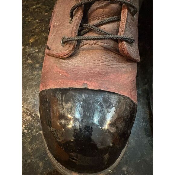 Red Wing Men's Brown Leather Combat Work Boots Size 9 Lace-Up Durable - Picture 5 of 13